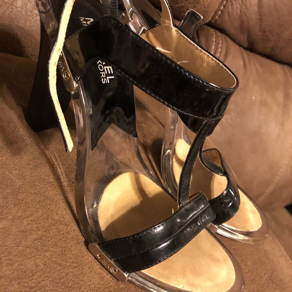 M kors clear heeled shoes